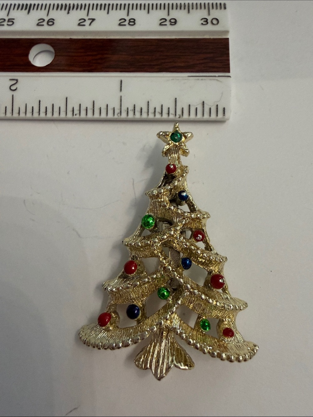 Gerry Weber Gold Tone Openwork Christmas Tree Brooch